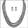 3 string grey  pearl set - SJPJA-229 - Click here to View more details about this Product